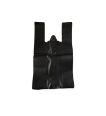 Hışır Poşet Atlet Kalsitli 1 kg KÜÇÜK Boy SİYAH