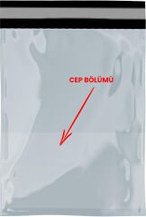 KARGO POŞETİ GRİ CEPLİ 25x30+5