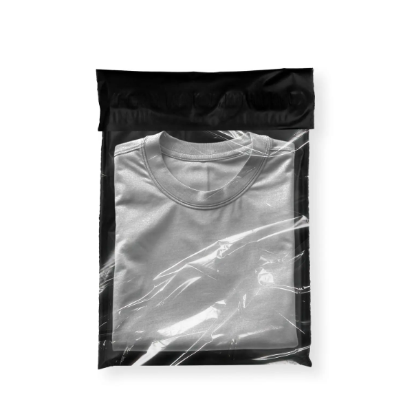 KARGO POŞETİ SİYAH ŞEFFAF 24x30+5