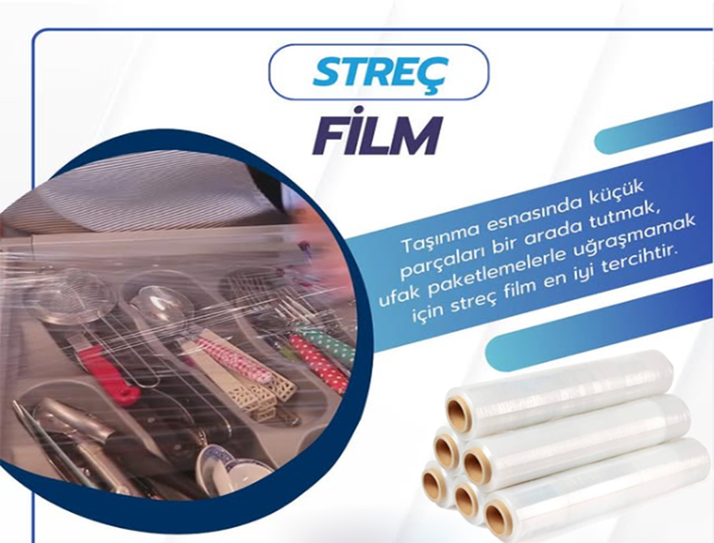 PALET STREC FİLM 50 CM x 200m EL TİPİ ŞEFFAF 17mic
