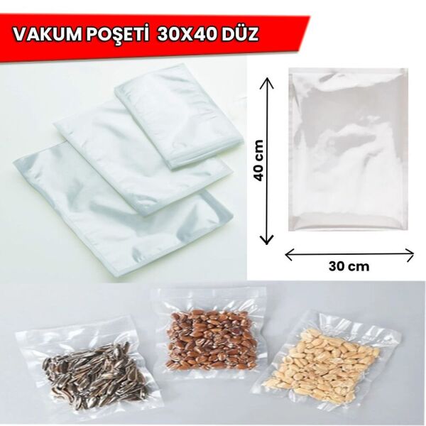 VAKUM POŞETİ DÜZ 30X40  1 KG