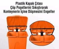 ÇÖP KOVASI PEDALLI 70 LT TEKERLEKLİ